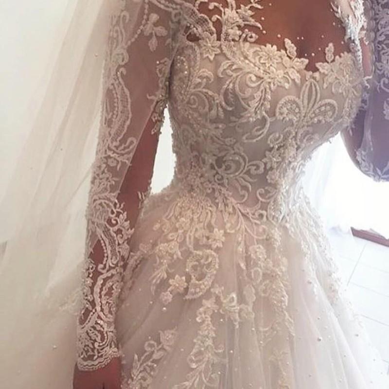 New Style Wedding Dress Long Sleeves, Bridal Gown ,Dresses For Brides