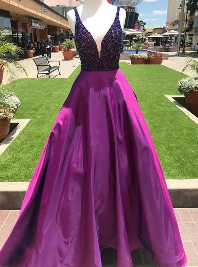 A Line Prom Dress with Pocket, Prom Dresses, Evening Gown, Graduation School Party Dress, Winter Formal Dress