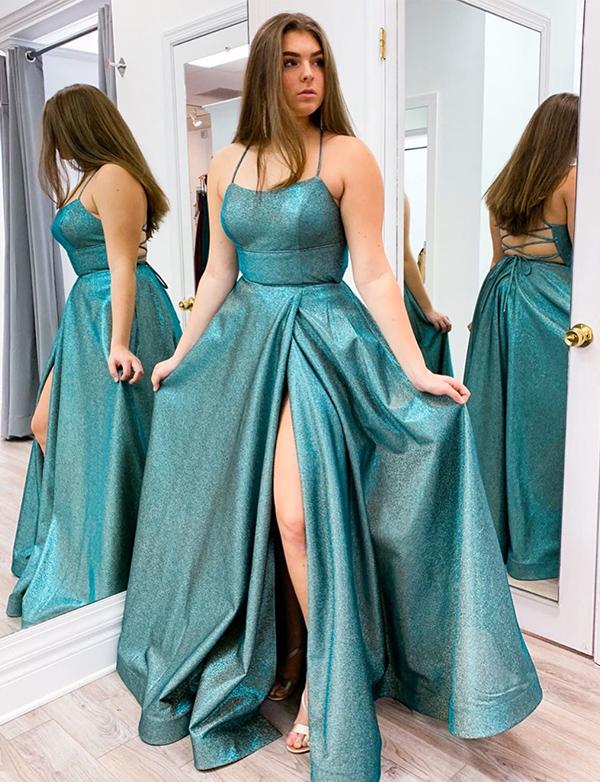 Sexy Shinning Prom Dresses Slit Skirt, Dress For Junior and Senior Pro DressesTailor Sexy Shinning Prom Dresses Slit Skirt, Dress For Junior and Senior Pro DressesTailor