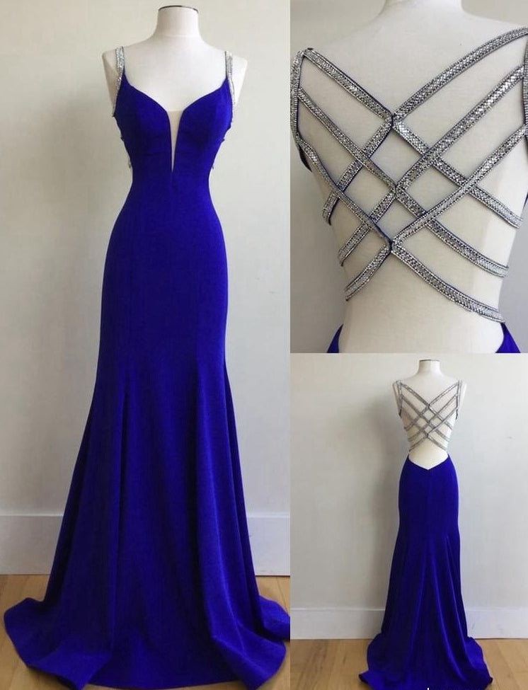 Royal Blue Prom Dress For Teens, Prom Dresses, Graduation School Party Gown Royal Blue Prom Dress For Teens, Prom Dresses, Graduation School Party Gown