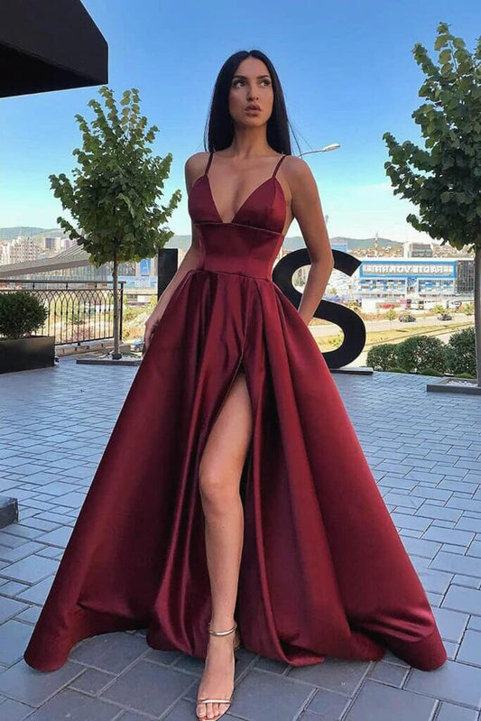Sexy Satin Prom Dress , Formal Dress,  Graduation School Party Gown