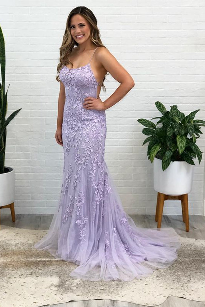 Tulle/Lace Prom Dress Long with Appliques and Beading,Prom Dresses,Pageant Dress