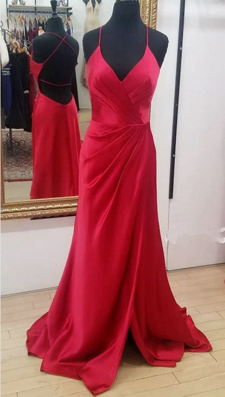 Sexy Simple Long Prom Dress,Charming Evening Dress