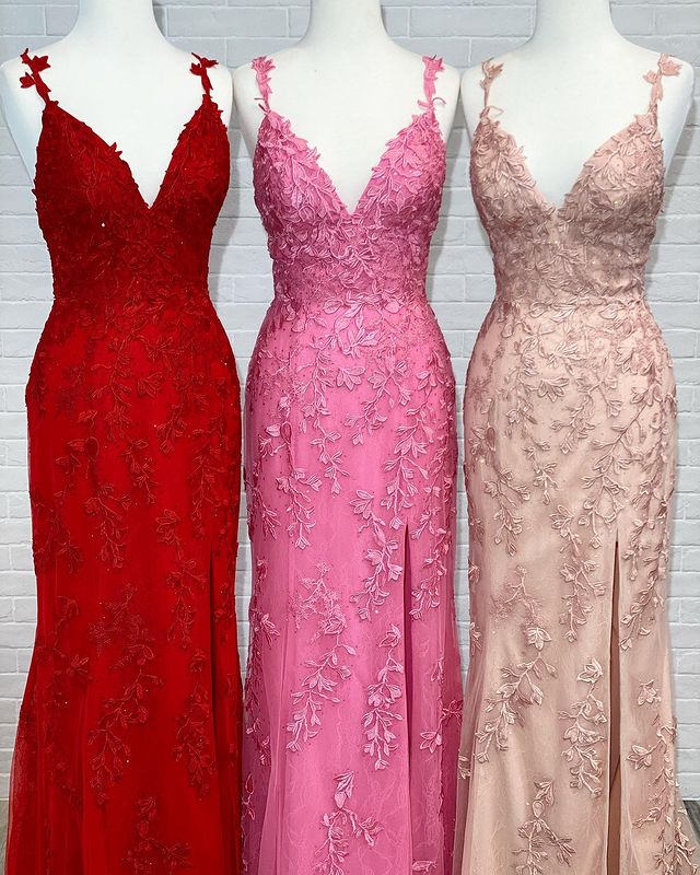 Tulle Prom Dress Long with Appliques and Beading,Prom Dresses,Pageant Dress