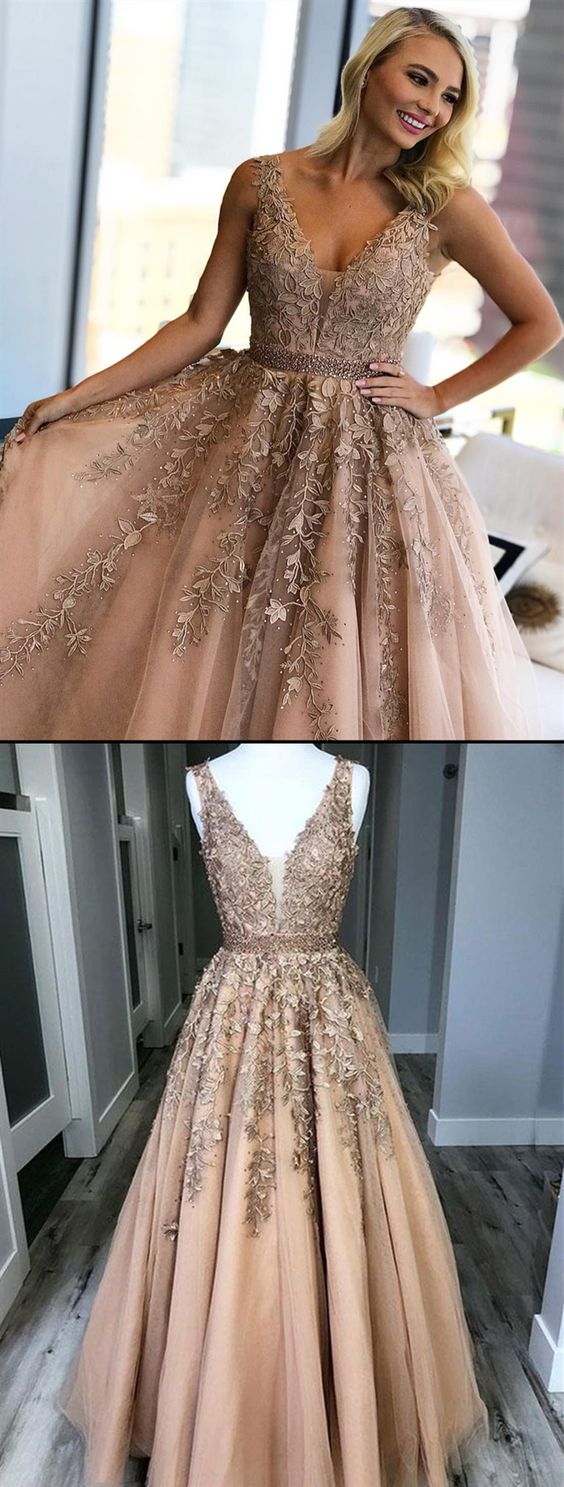 Lace Prom Dresses, Dance Dresses, Graduation School Party Gown