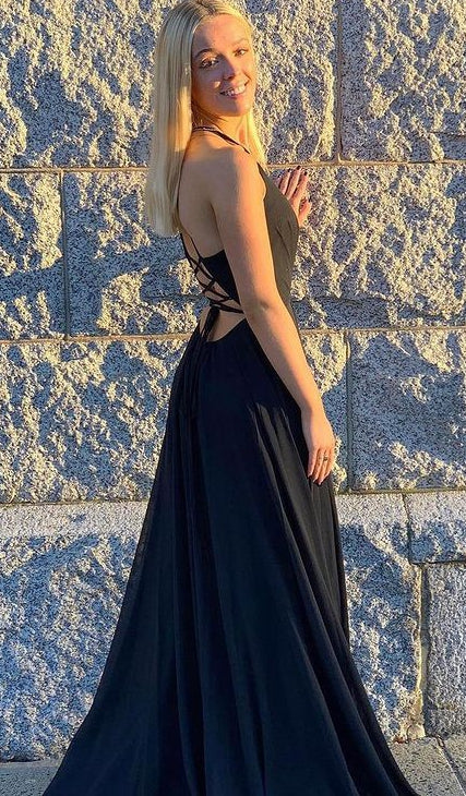 Simple Black Prom Dress Long,Prom Dresses,Pageant Dress