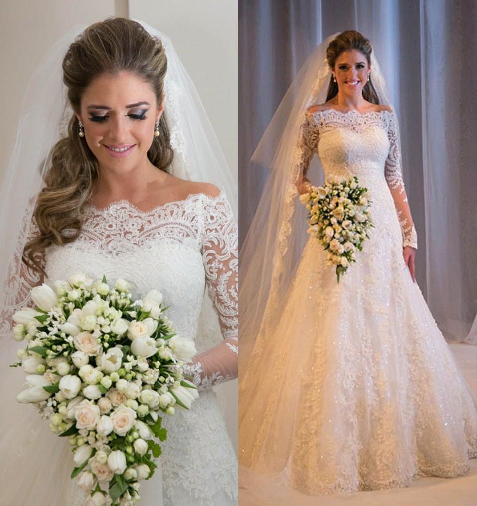 Wedding Dress with Sleeves, Bridal Gown ,Dresses For Brides