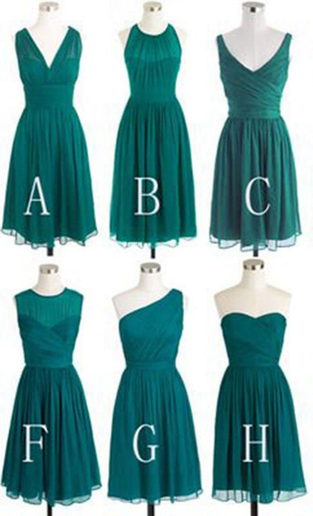 Short Bridesmaid Dresses in Chiffon, Cheap Bridesmaid Dress BM0024