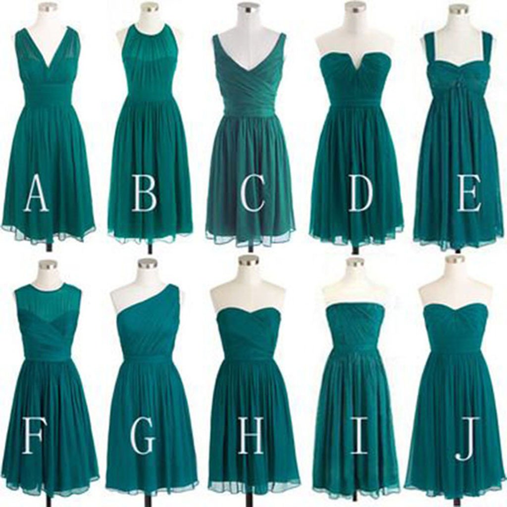Short Bridesmaid Dresses in Chiffon, Cheap Bridesmaid Dress BM0024