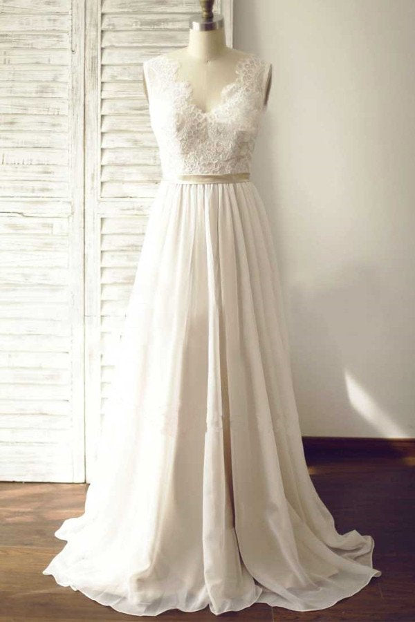 Simple Beach Wedding Dress Chiffon Fabric, Dresses For Wedding, Bridal DressesTailor Simple Beach Wedding Dress Chiffon Fabric, Dresses For Wedding, Bridal DressesTailor
