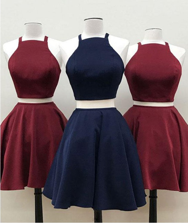 Two Pieces Short Prom Dress, Homecoming Dresses, Graduation School Party Gown, Winter Formal Dress