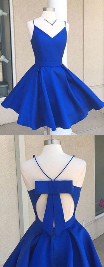 Short Blue Prom Dress, Homecoming Dresses, Graduation School Party Gown, Winter Formal Dress