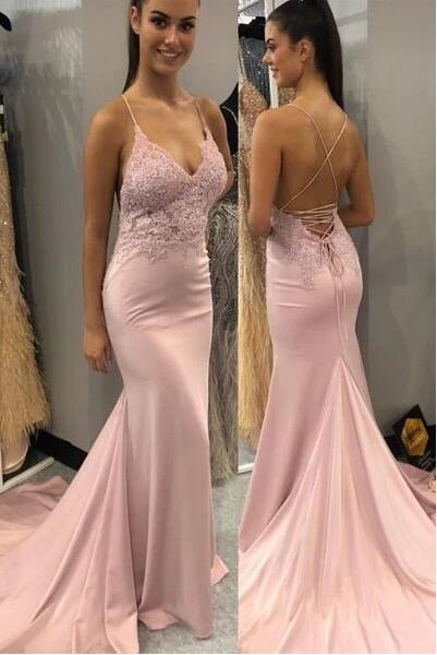 Sexy Mermaid Prom Dress Open Back, Pageant Dress, Evening Dress, Dance Dresses, Graduation School Party Gown