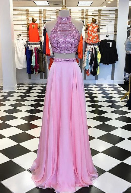 Two Pieces Long Prom Dress,Prom Dresses,Pageant Dress,Evening Dress,Ball Dance Dresses,Graduation School Party Gown
