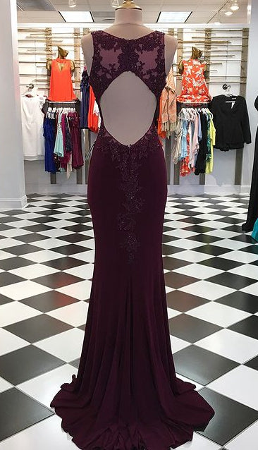 Open Back Mermaid Long Prom Dress,Prom Dresses,Pageant Dress,Evening Dress,Ball Dance Dresses,Graduation School Party Gown