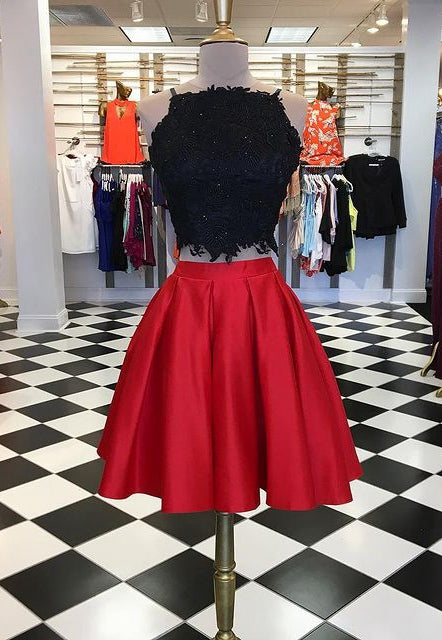 Two Pieces Homecoming Dress,Short Prom Dress ,Dresses For Graduation Party,Evening Dress, Formal Dress, DTH0763