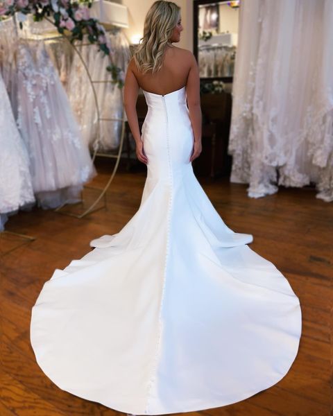 Simple Satin Wedding Dress ,Dresses For Wedding,Bridal Gown,Bride Dress