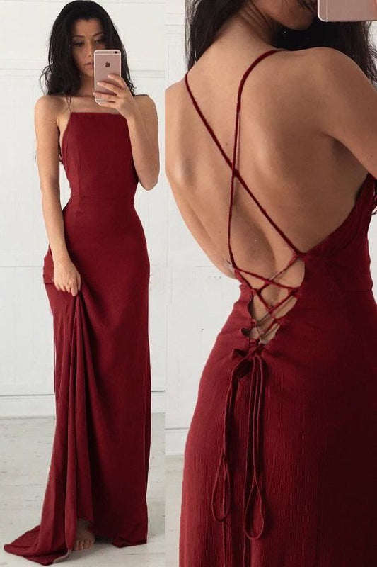 Sexy Backless Prom Dress Long, Evening Dress, Graduation School Party Gown