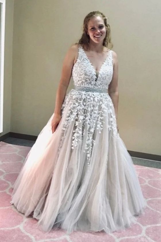 Ivory A-line Long Formal Dress Prom Dress,Charming Evening Dress,Dance Dress