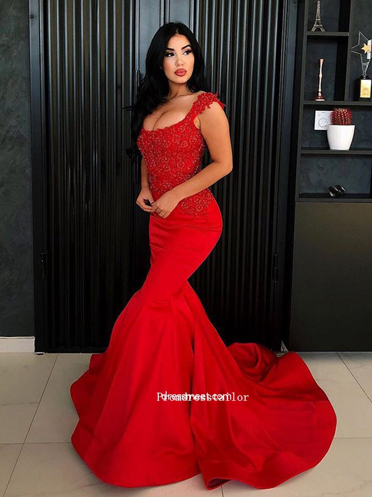 Sexy Mermaid Prom Dress, Evening Gown, Graduation School Party Dress, Winter Formal Dress