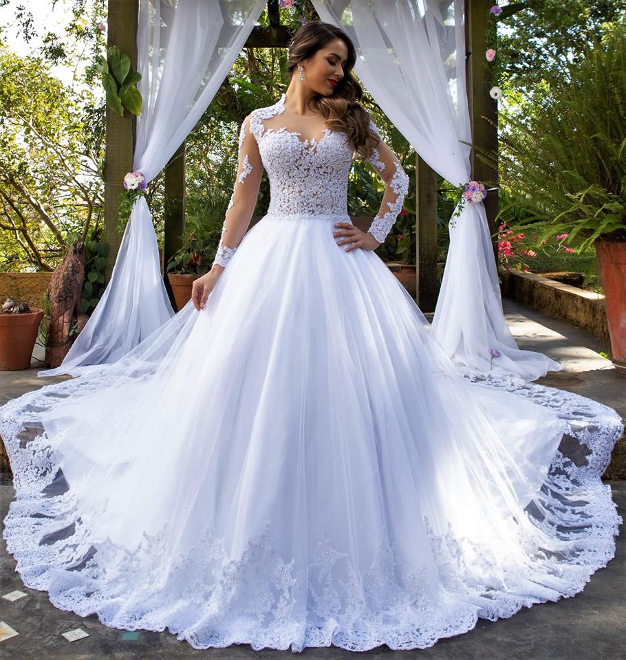 New Style Wedding Dress Long Sleeves, Bridal Gown ,Dresses For Brides