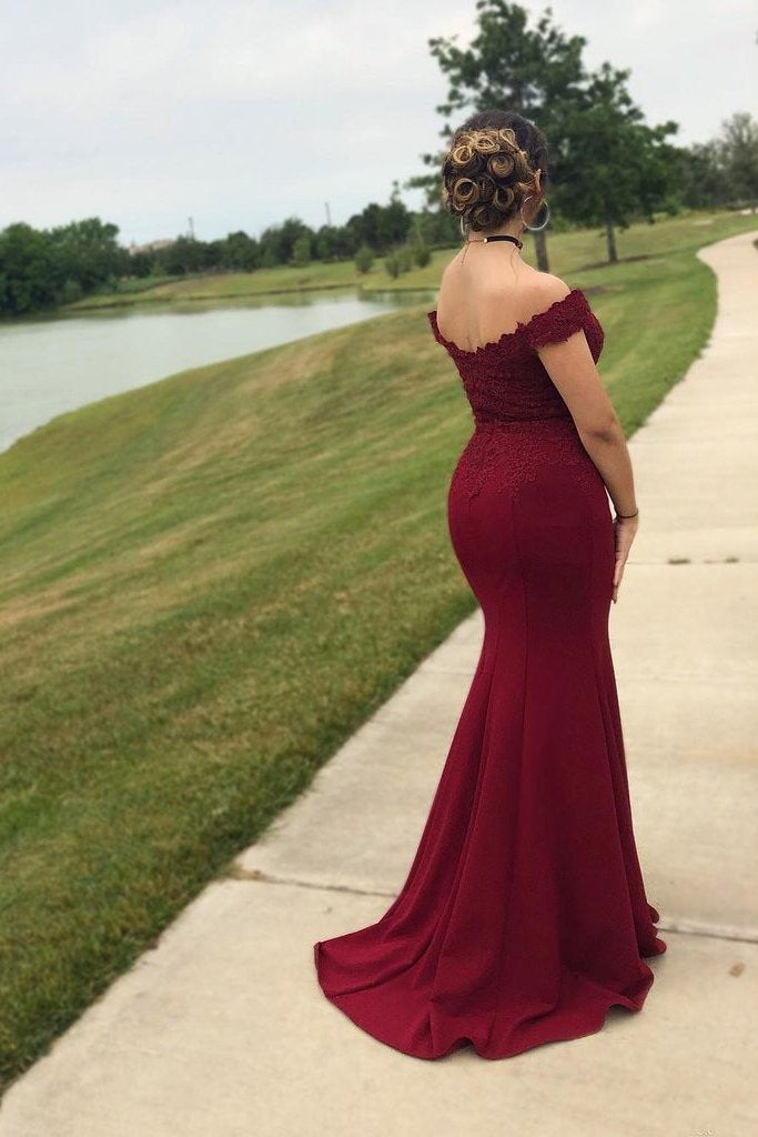 Mermaid Prom Dress with Slit , Evening Dress, Formal Dresses, Graduation School Party Dance Dress