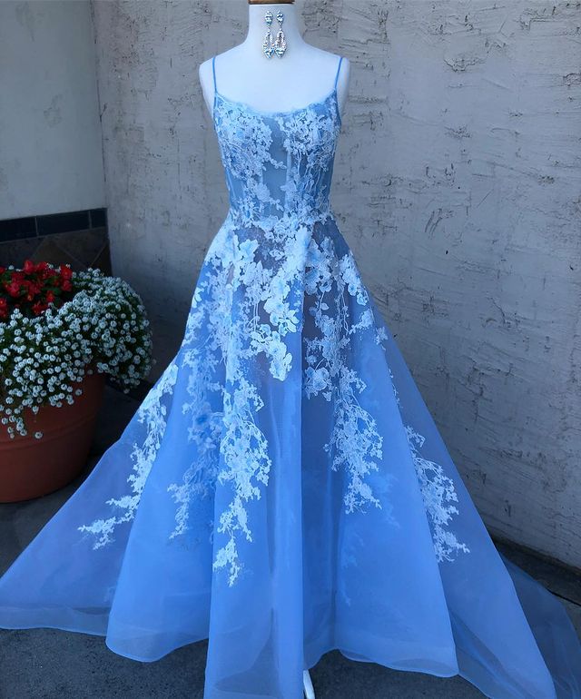 Straps Prom Dresses Long,Graduation School Party Gown