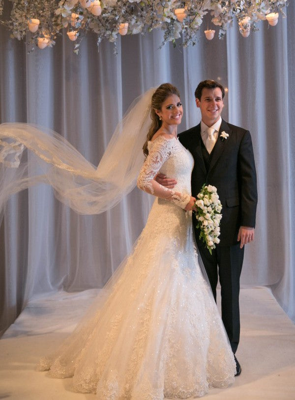 Lace Wedding Dress Long Sleeves, Bridal Gown ,Dresses For Brides