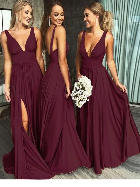 Sexy Burgundy Bridesmaid Dresses, Bridesmaid Dress