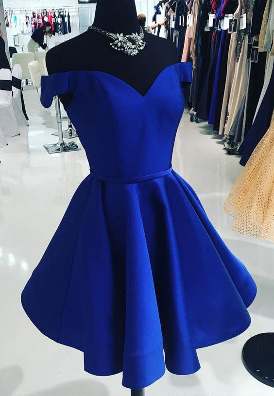 Short Royal Blue Prom Dress, Homecoming Dresses, Graduation School Party Gown, Winter Formal Dress