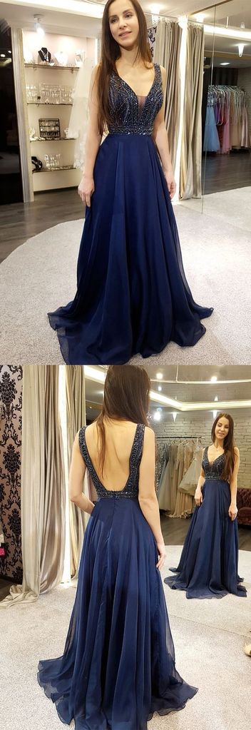 Backless Prom Dress For Teens, Evening Dress, Formal Dresses, Graduation School Party Dance Dress