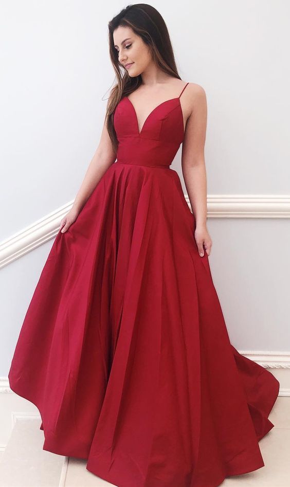 A Line Prom Dress Long, Evening Dress, Dance Dresses, Graduation School Party Gown