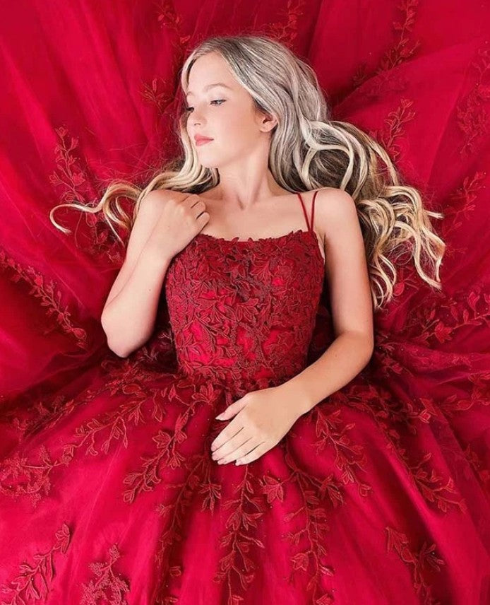Red Lace Prom Dresses 2022, Evening Dress, Formal Dress, Dance Dresses, Graduation School Party Gown