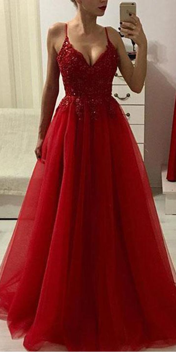 Burgundy Prom Dress, Evening Dress, Formal Dresses, Graduation School Party Dance Dress