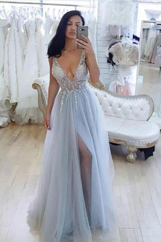 Sexy Prom Dress Halter Neckline, Evening Dress, Formal Dresses, Graduation School Party Dance Dress