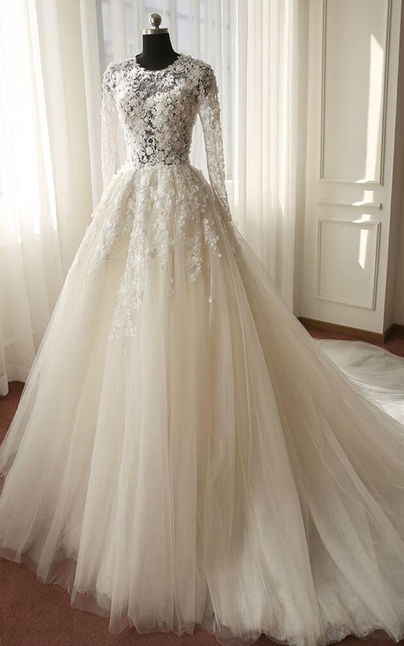 New Style Wedding Dress Long Sleeves, Bride Dress, Bridal Gown ,Dresses For Brides