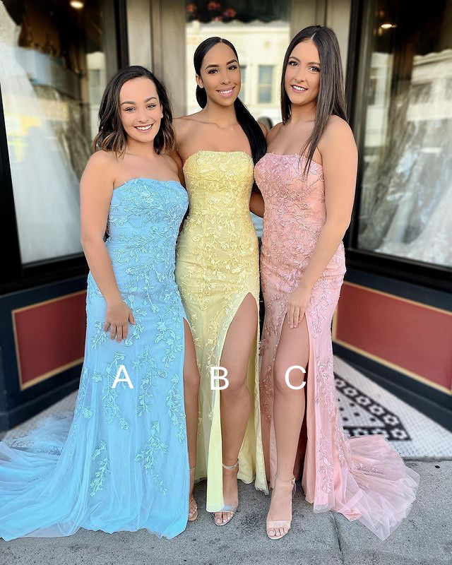 Yellow Mermaid Prom Dress Long,Prom Dresses,Pageant Dress
