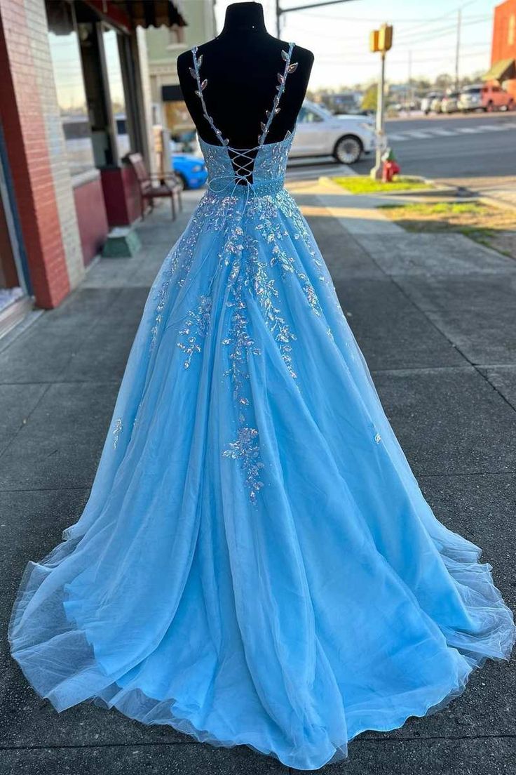 Straps Prom Dresses Long,Graduation School Party Gown