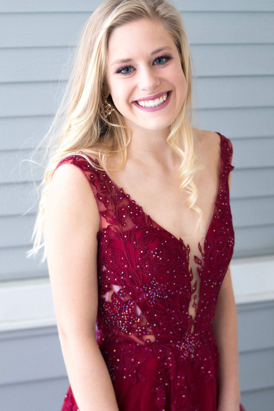 Prom Dress with Slit, Prom Dresses, Evening Gown,Graduation School Party Gown, Winter Formal Dress