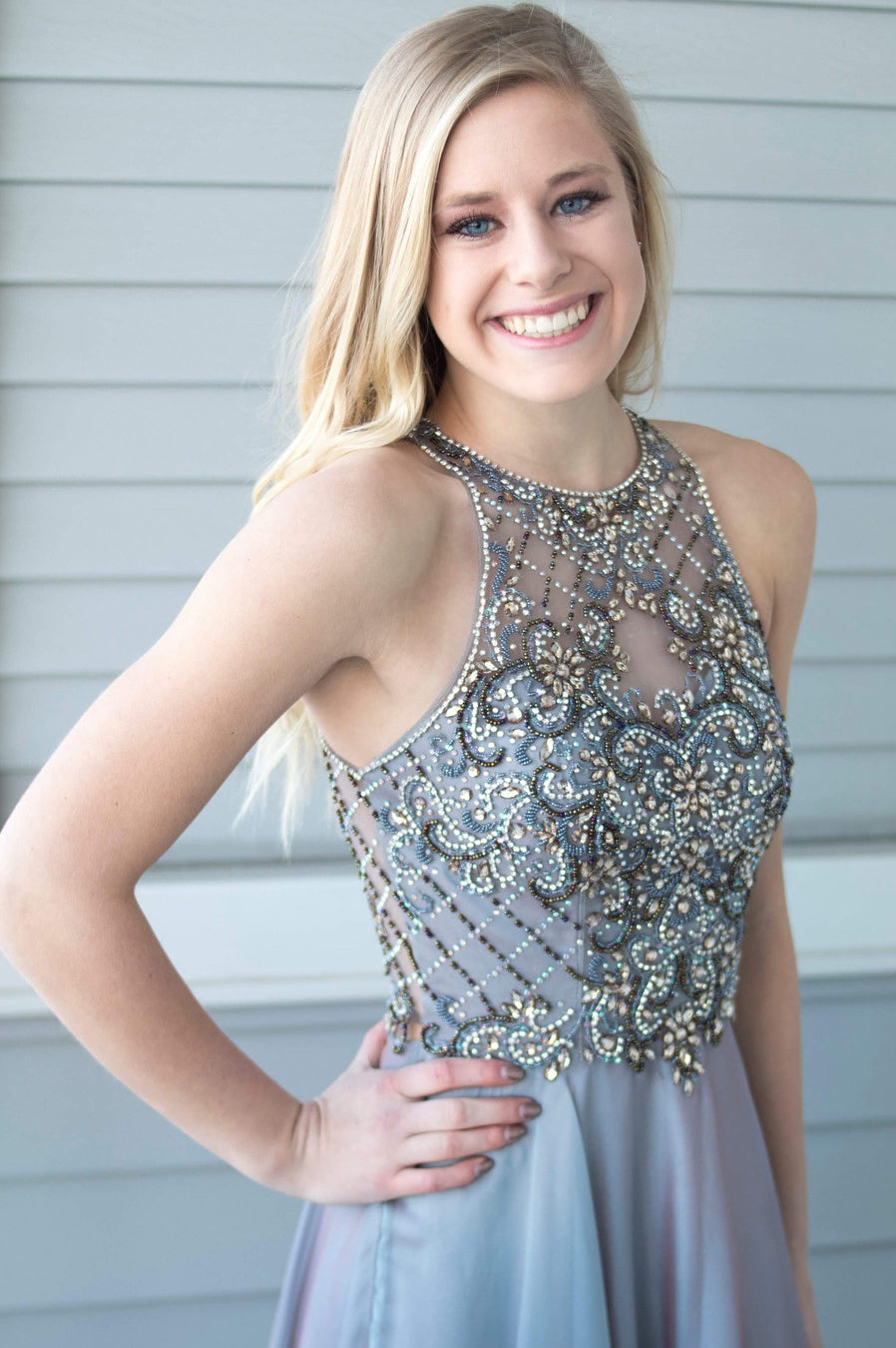 Prom Dress Halter Neckline, Prom Dresses, Evening Gown,Graduation School Party Gown, Winter Formal Dress