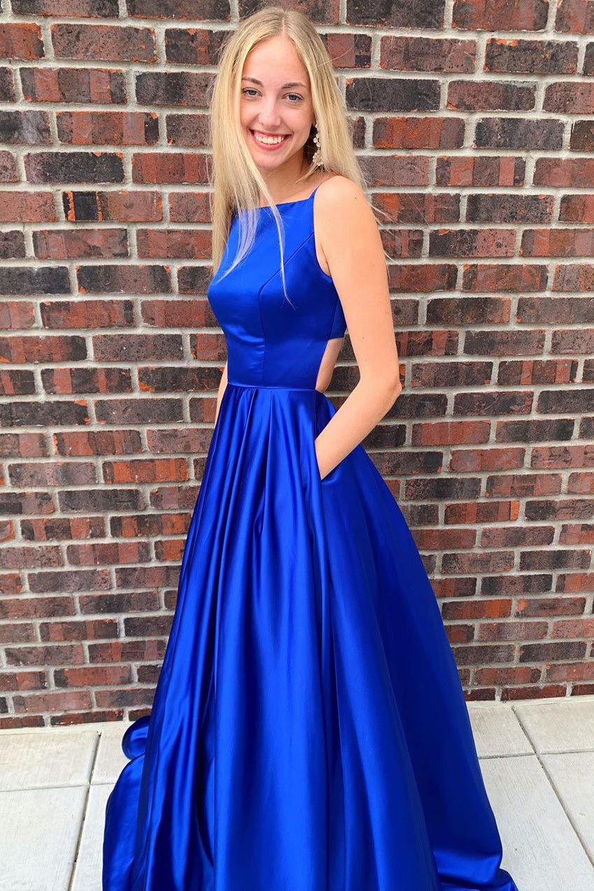 Royal Blue Prom Dress, Pageant Dress, Evening Dress, Graduation School Party Gown
