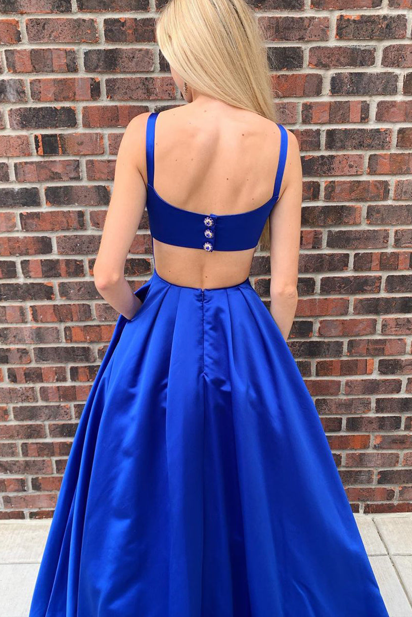 Royal Blue Prom Dress, Pageant Dress, Evening Dress, Graduation School Party Gown