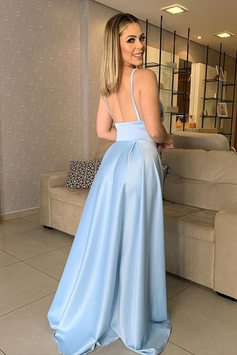 Sexy Prom Dresses with Slit, Formal Dress, Graduation School Party Gown