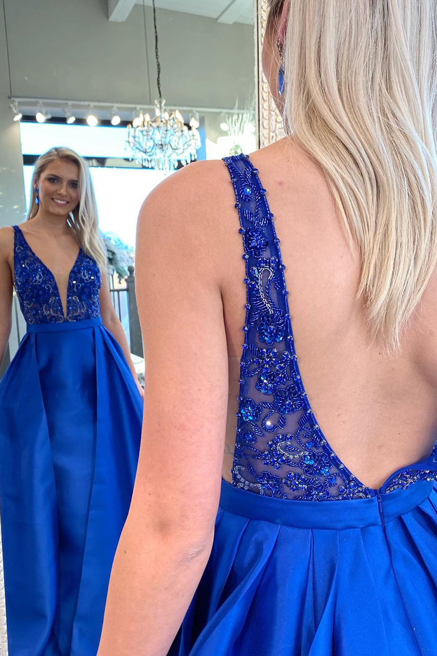 Custom Made Prom Dress Royal Blue, Prom Dresses, Pageant Dress, Evening Dress, Dance Dresses, Graduation School Party Gown