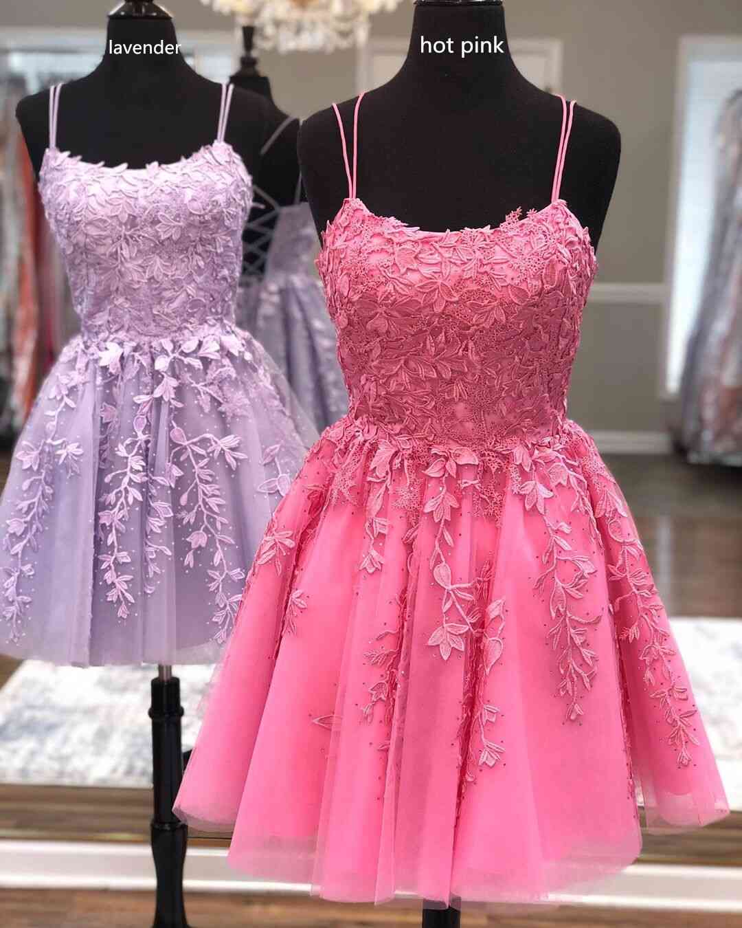 pink formal dresses short