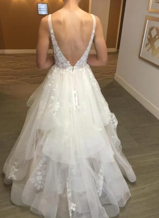 V-neck Open Back Wedding Dresses DT1485