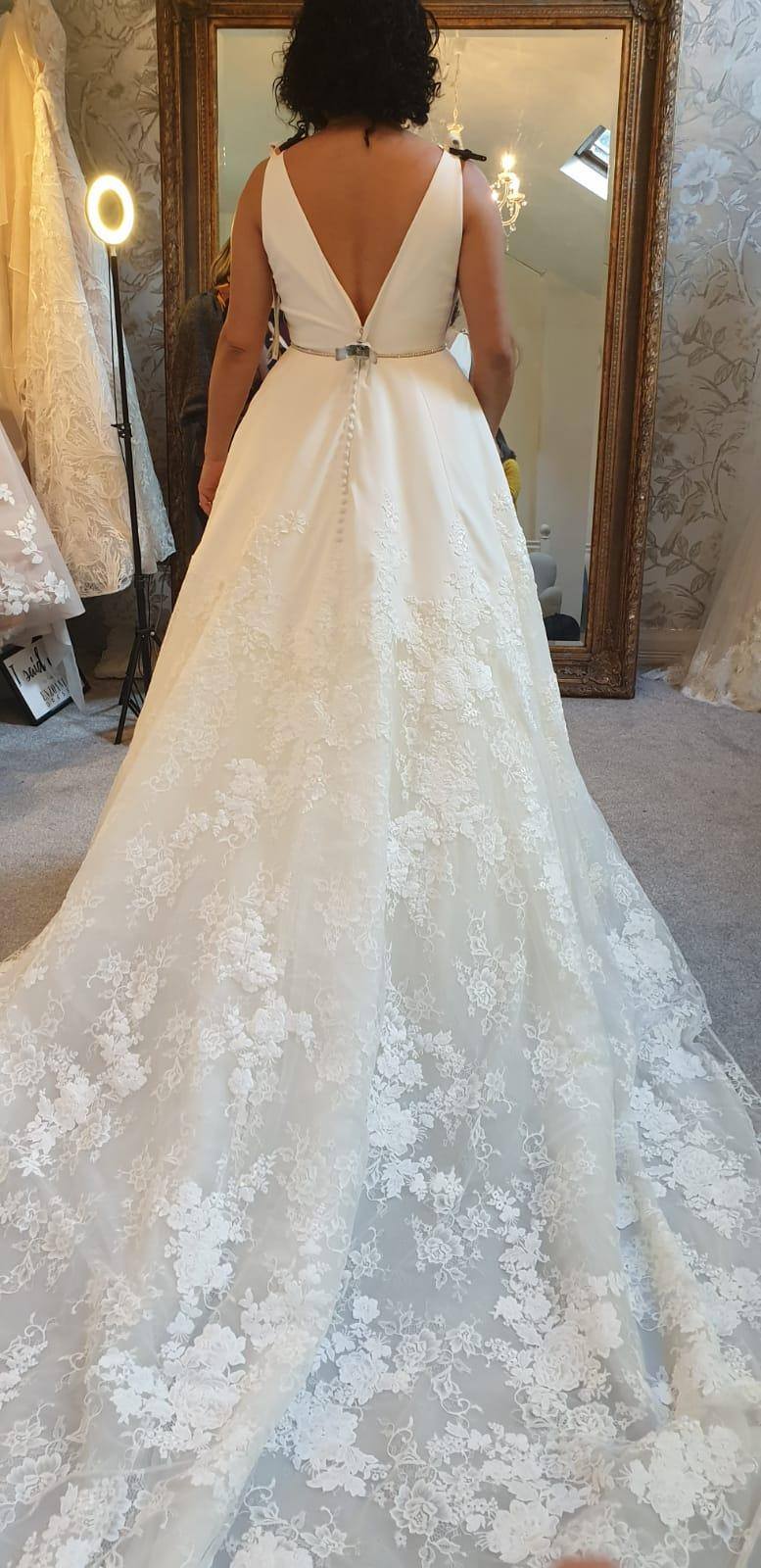 Satin Wedding Dresses Off the Shoulder straps Beach Wedding Dress For Brides Bridal Gown