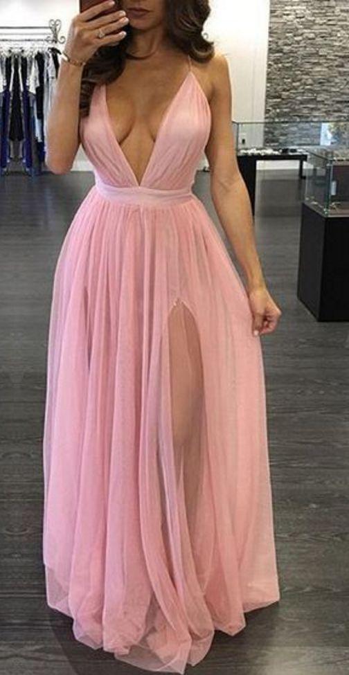 Sexy Prom Dress V Neckline, Evening Dress, Formal Dresses, Graduation School Party Dance Dress, DT0367