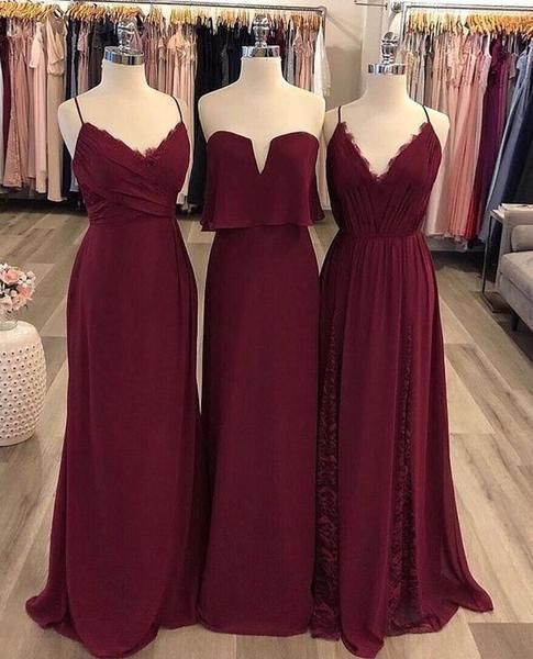 Burgundy Bridesmaid Dresses, Bridesmaid Dress For Wedding