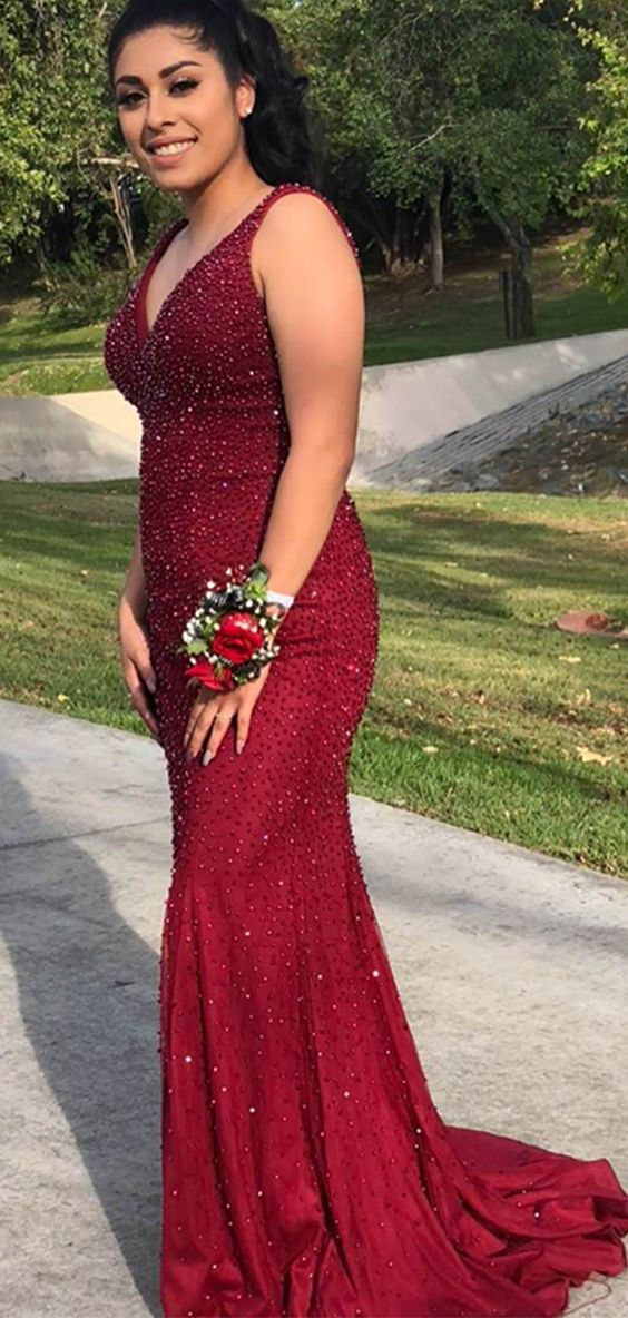 Mermaid Prom Dress, Prom Dresses, Evening Gown, Graduation School Party Dress, Winter Formal Dress